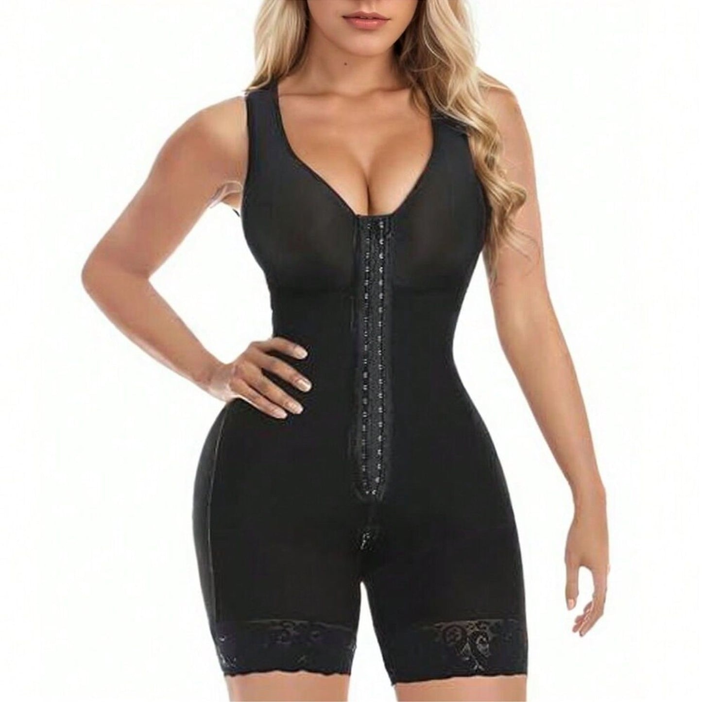 Women Body Shaper with Zipper for Hip Lift and Crotch Shaping