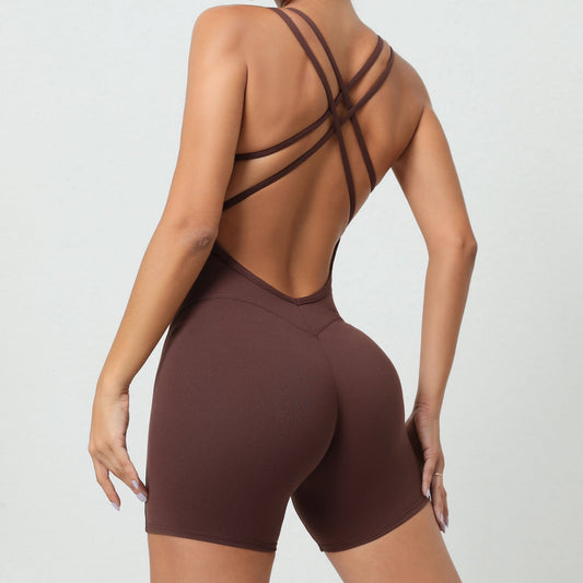 Sleeveless Sports Yoga Rompers